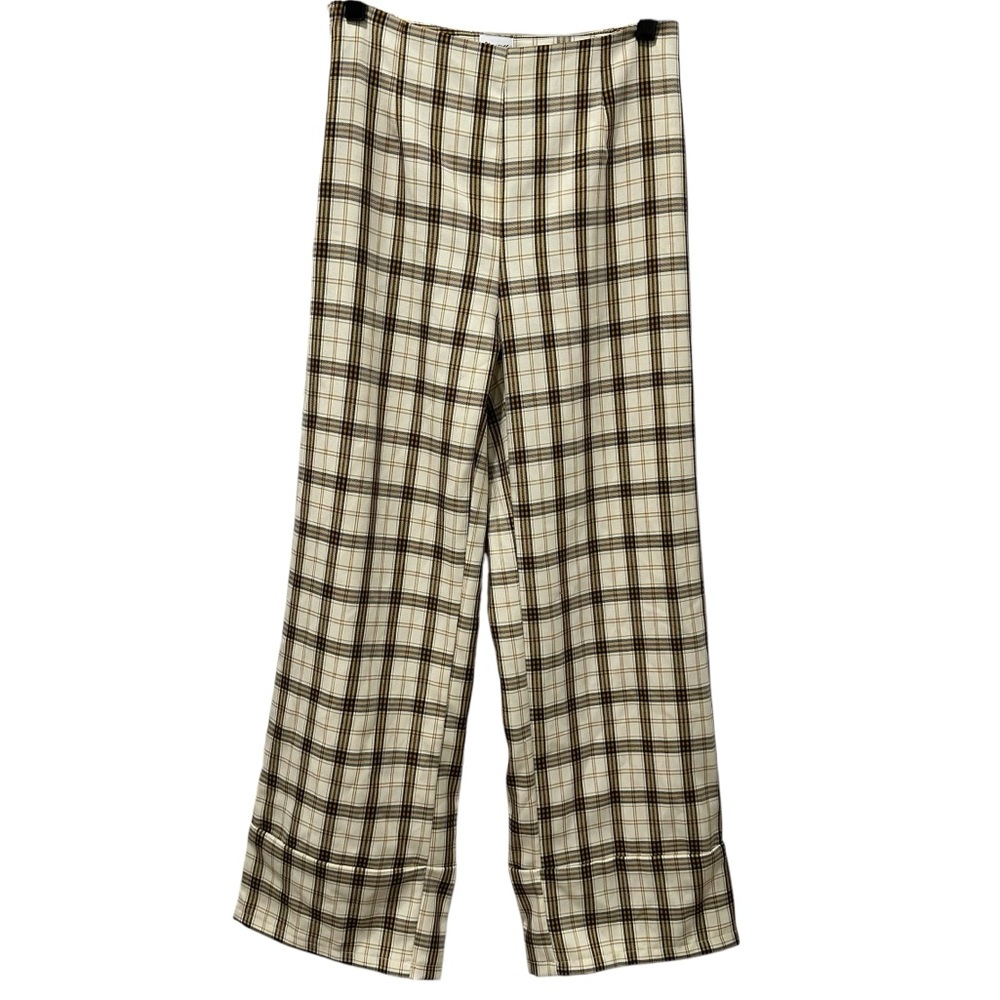 Princess Polly Plaid Wide Leg Pants High Waist Career Casual‎ Trousers, size 4